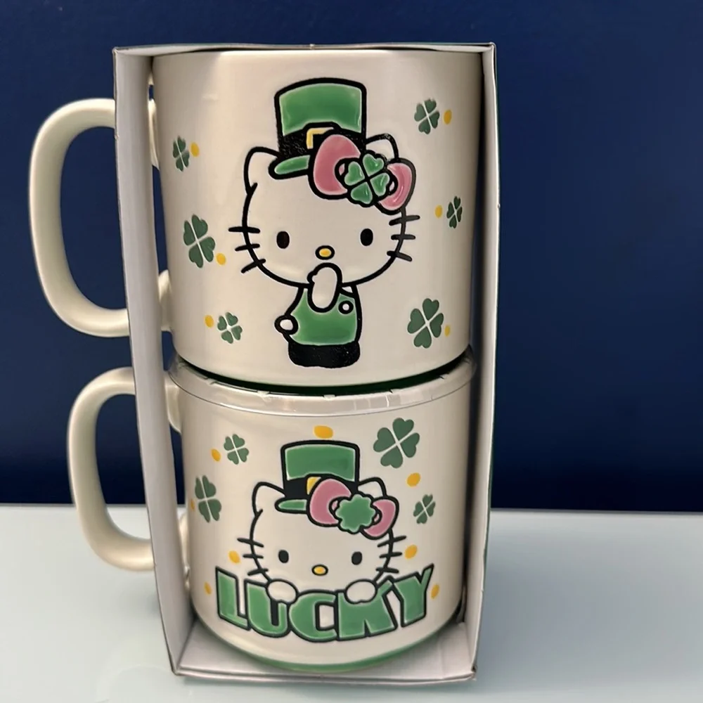 NWT Hello Kitty St. Patrick’s Day Mug Set